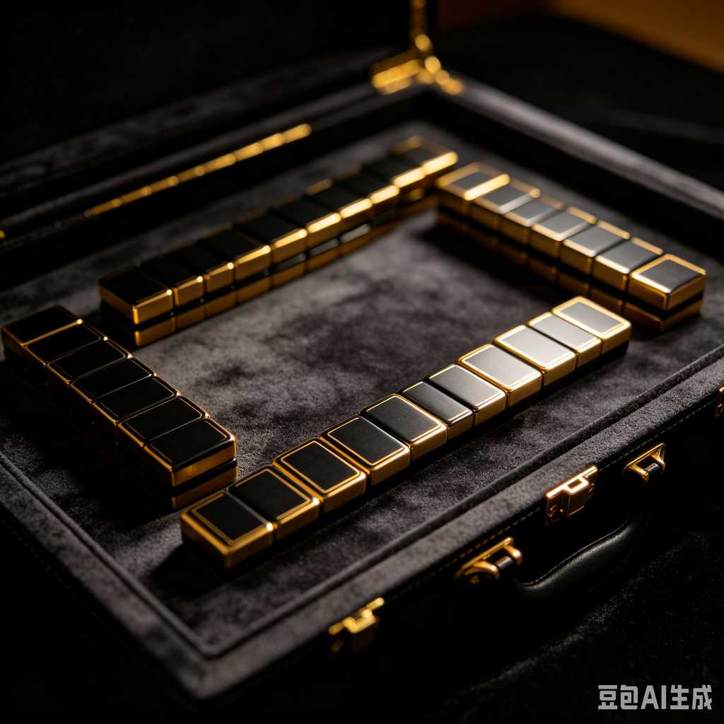 gradient green mahjong set