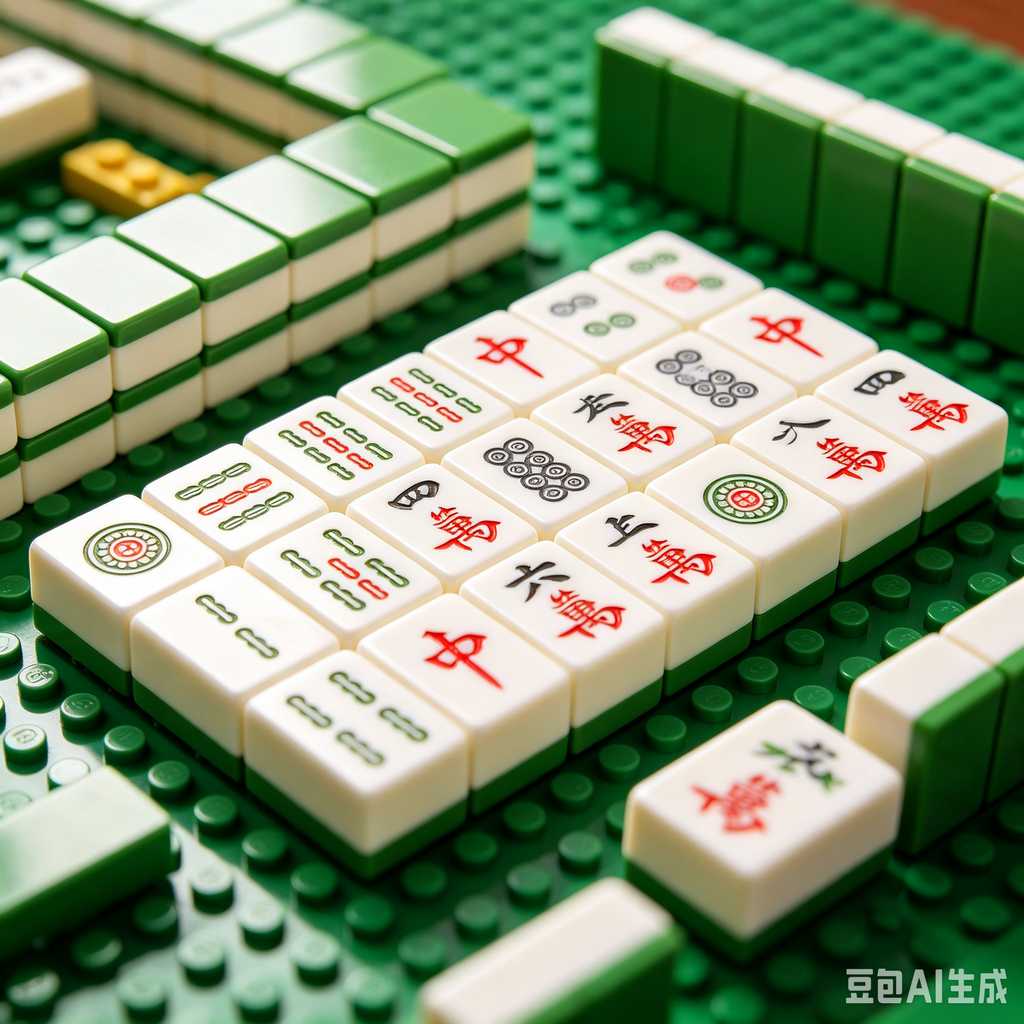 printed logo mahjong set