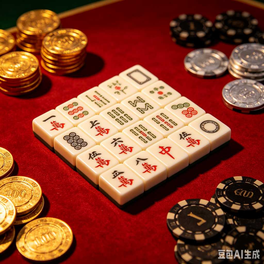 retro vintage mahjong set